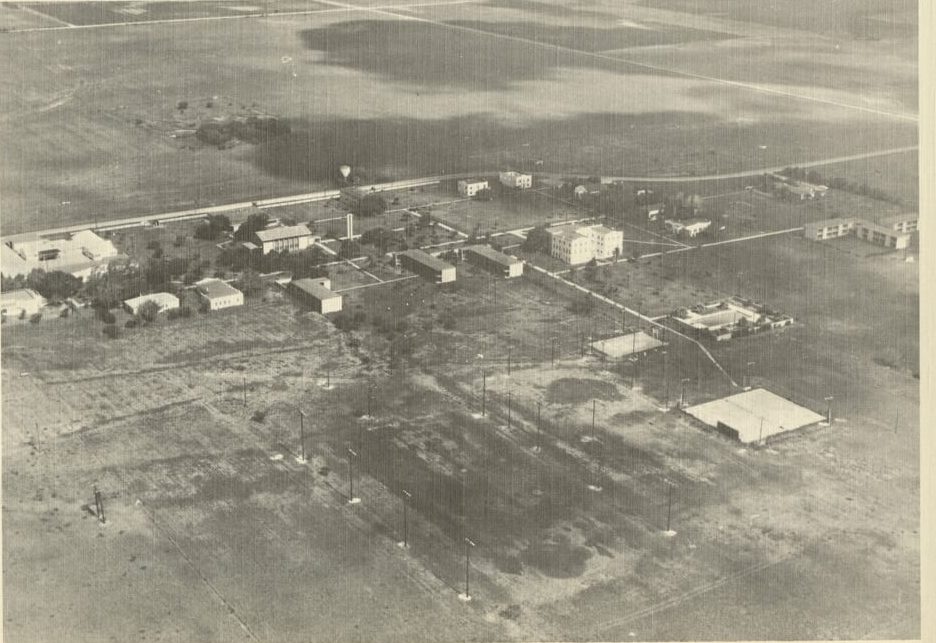The campus from the air in 1962